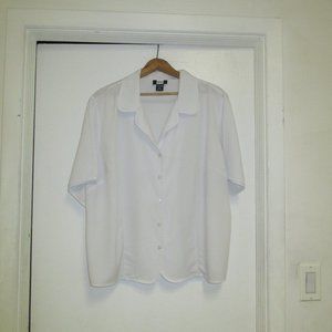 Shirt - White Button-Down Collared Dress Shirt